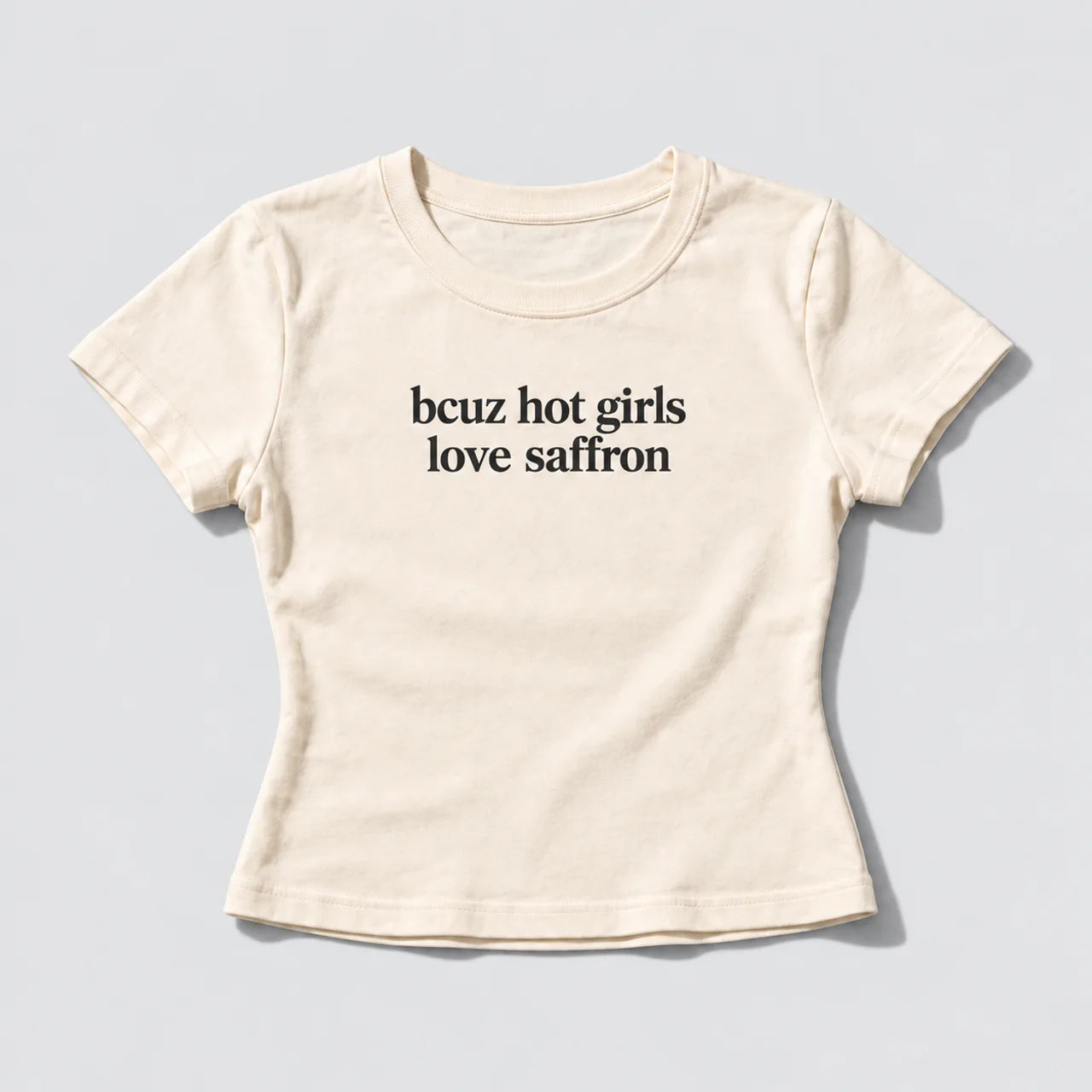 Cream Hot Girls Love Saffron Baby tee